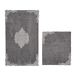 Mijölnir Cot-Klzt5-31 Juego de Alfombrillas de Baño de Poliéster Antracita